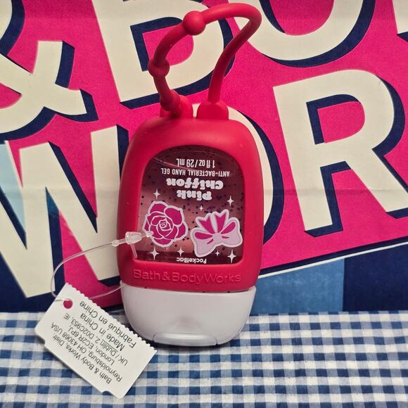 BBW Pink Rubber Pocketbac Holder & Pink Chiffon Refill - Picture 2 of 2